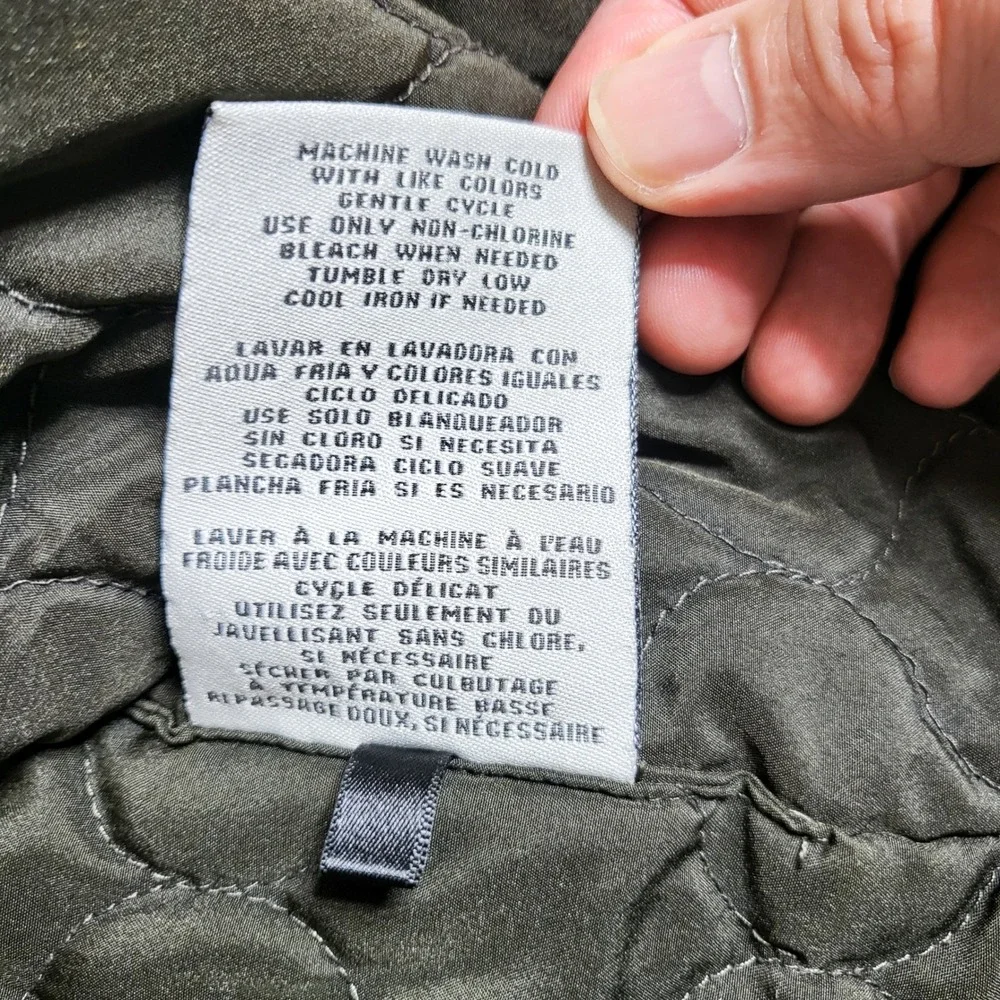 Levi‎ Strauss & Co. Men's Military Jacket Full Zip Quilted Lined Olive Small
